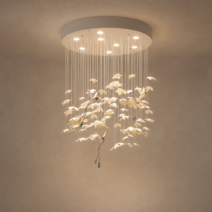Orchivelle Ceramic Short Chandelier