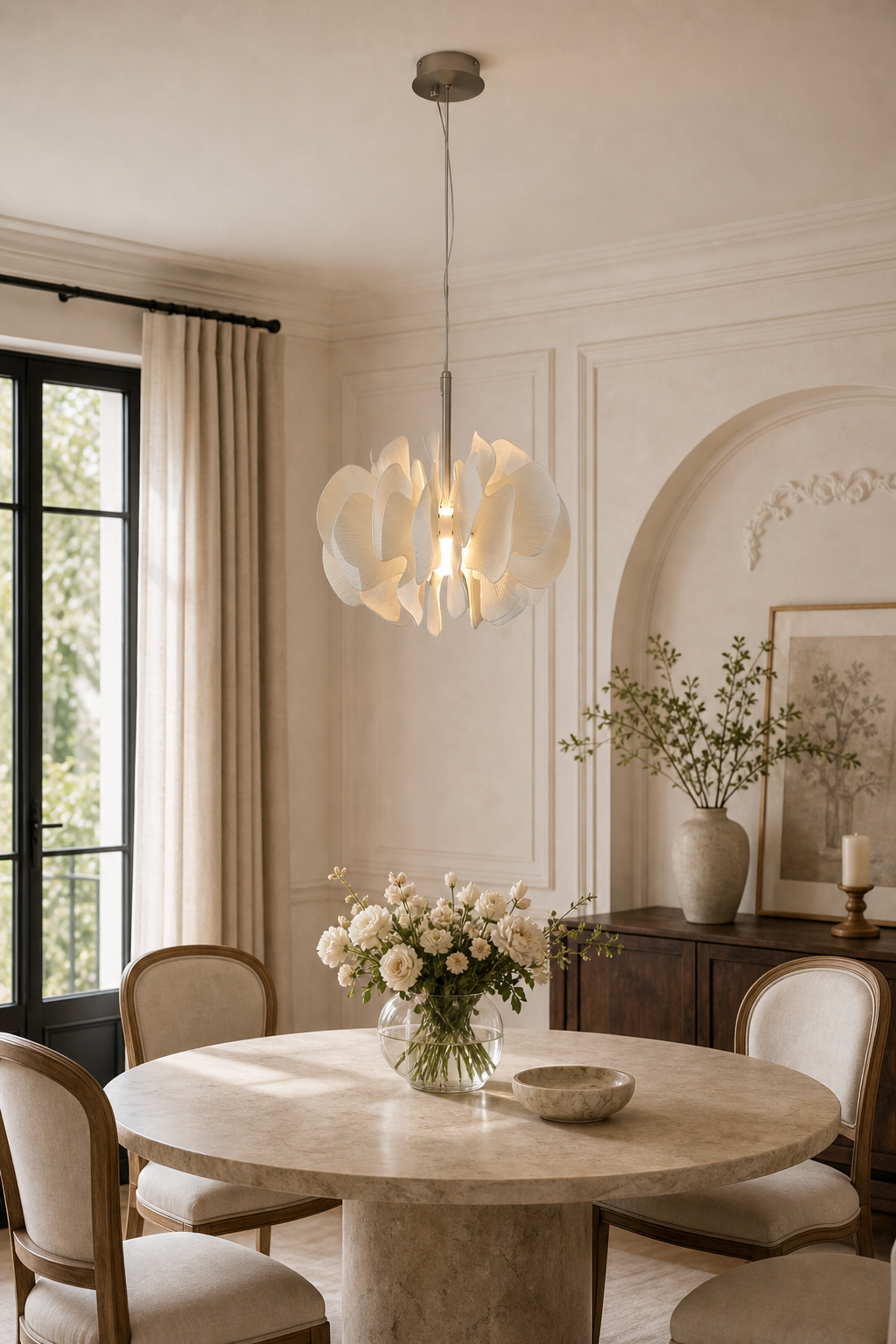 
Petalisse Ivory Ceramic Petal Pendant Light