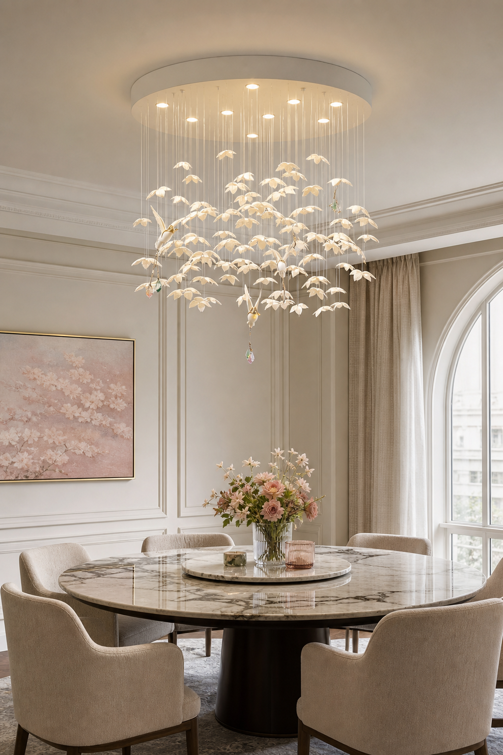 
Orchivelle Ceramic Short Chandelier