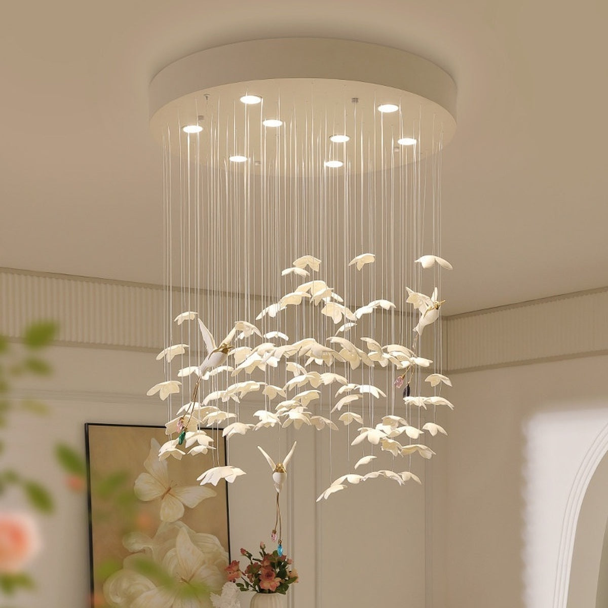 
Orchivelle Ceramic Short Chandelier